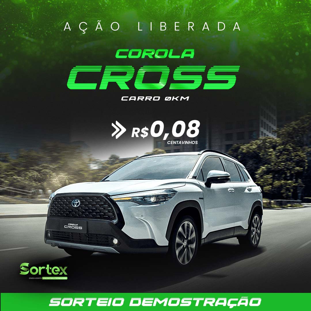 COROLLA CROSS 0KM - SORTEIO DEMONSTRAÇÃO